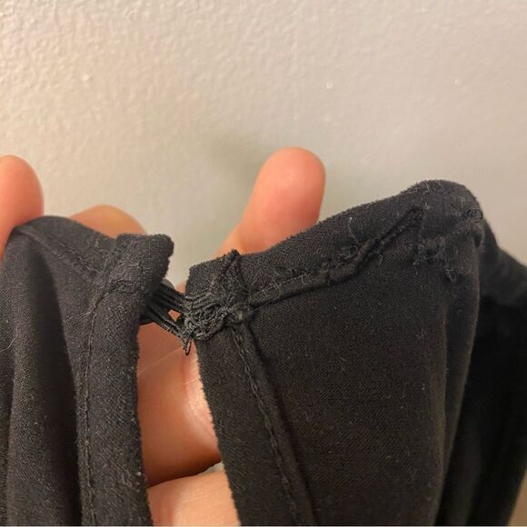 Black pin Striped stretchy Jumpsuit Romper jersey girls 10-12 - Picture 9 of 9